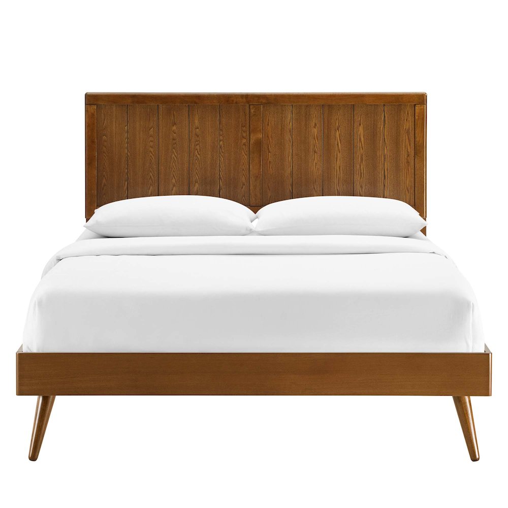 Alana Wood Queen Platform Bed With Splayed Legs. Picture 6