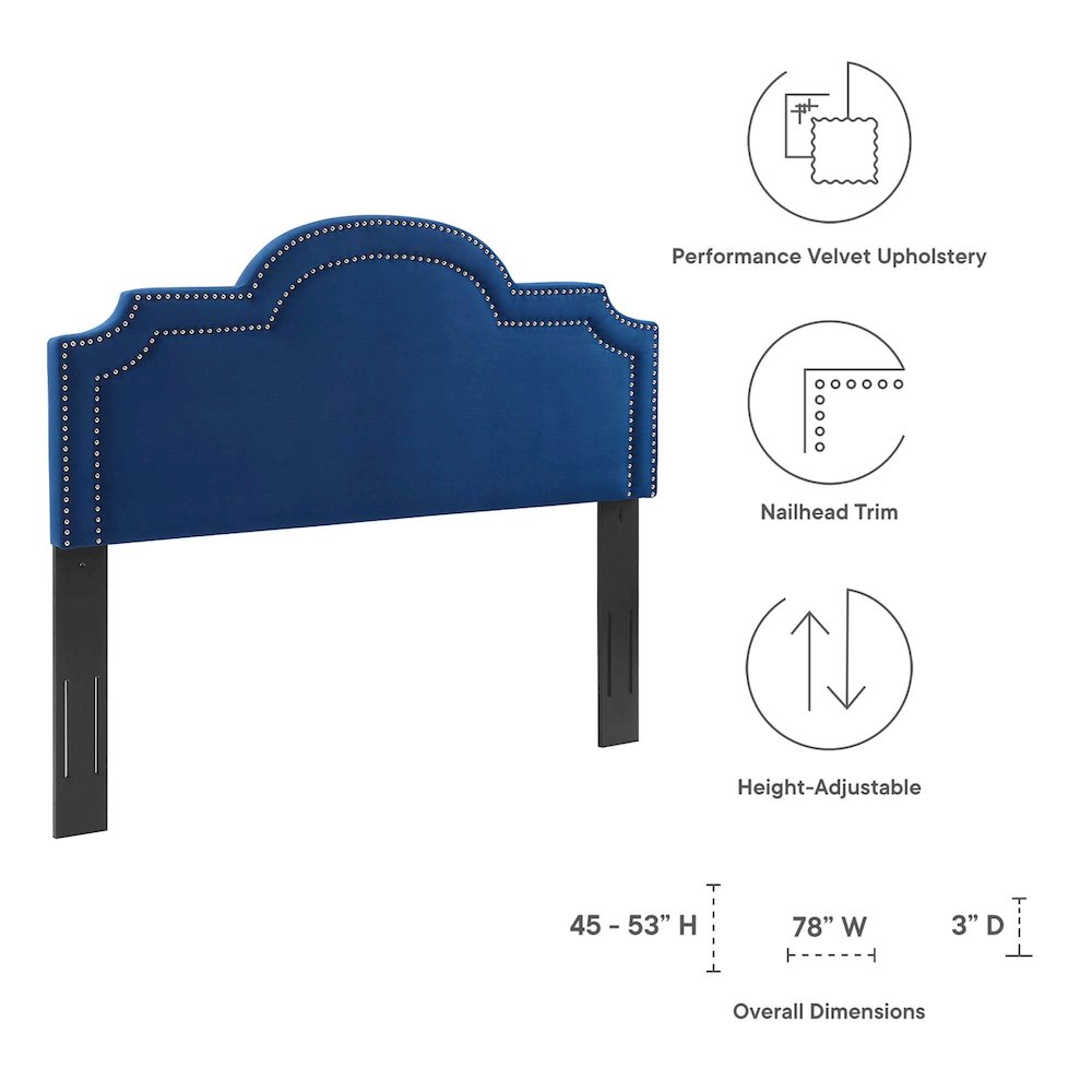 Belinda Performance Velvet King/California King Headboard. Picture 2
