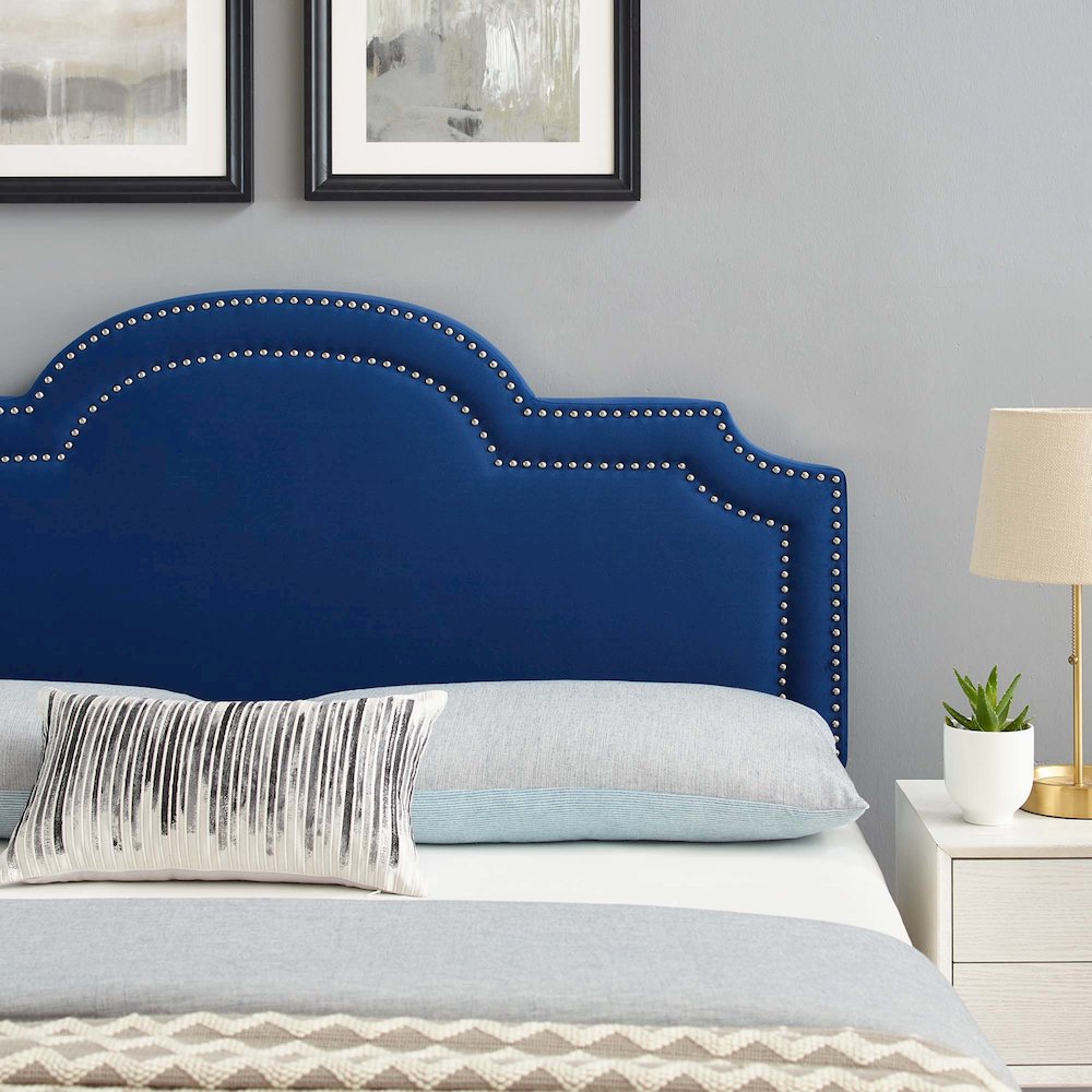 Belinda Performance Velvet King/California King Headboard. Picture 7
