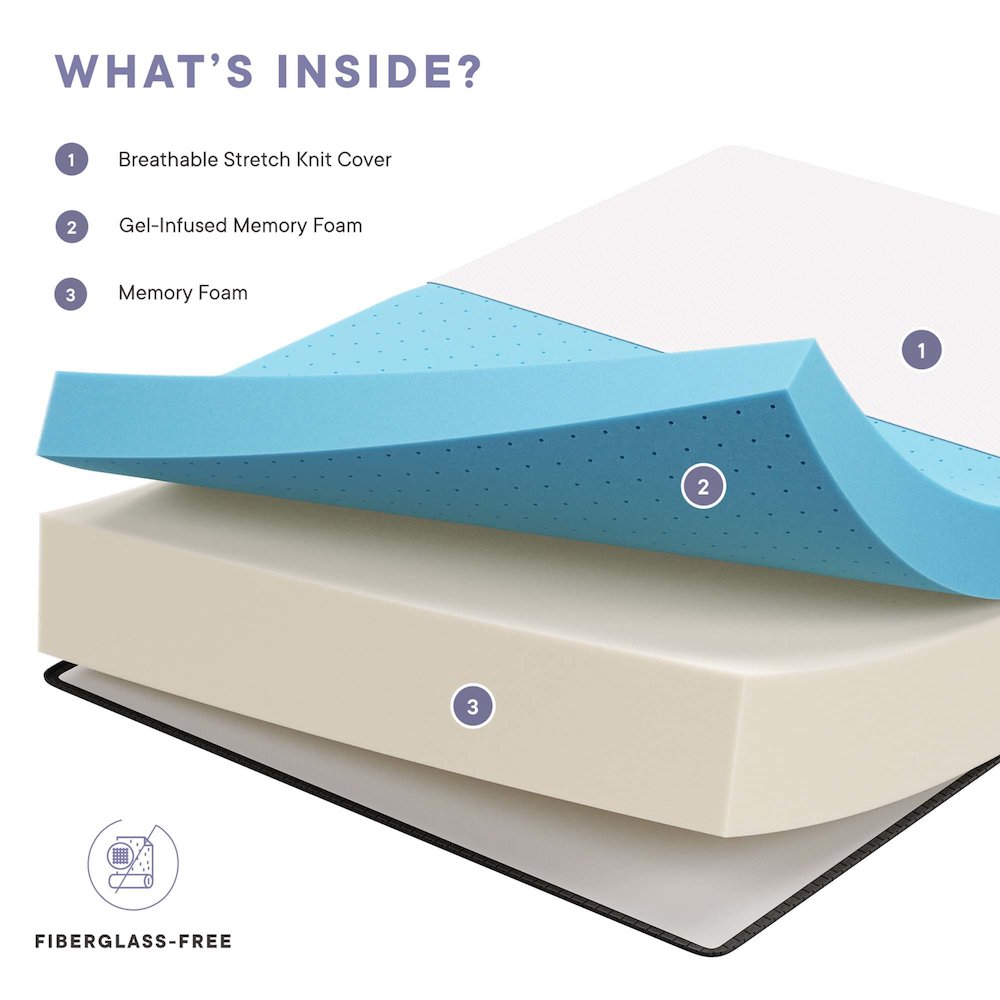 Aveline 16" Memory Foam Queen Mattress. Picture 3