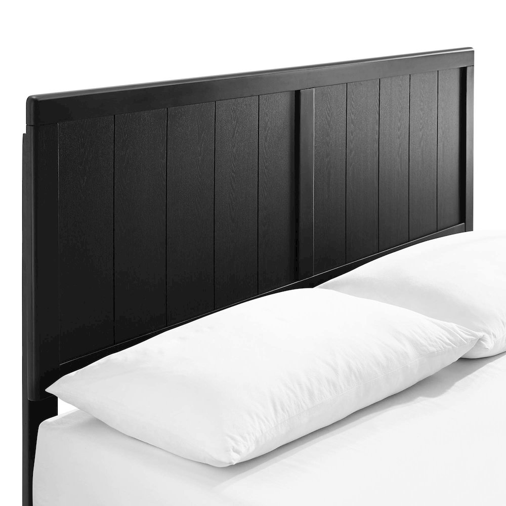 Alana Wood Full Platform Bed With Splayed Legs. Picture 7