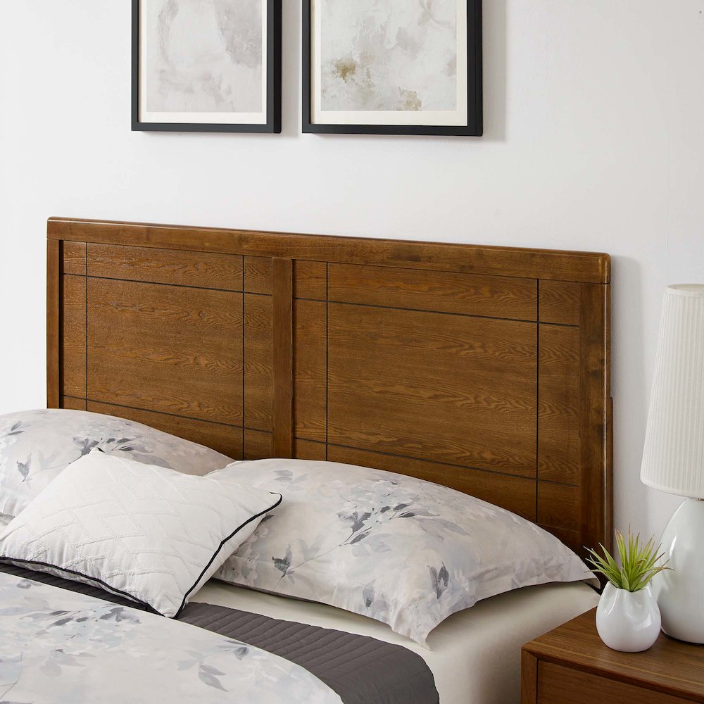 Marlee Wood Full Platform Bed With Splayed Legs. Picture 10