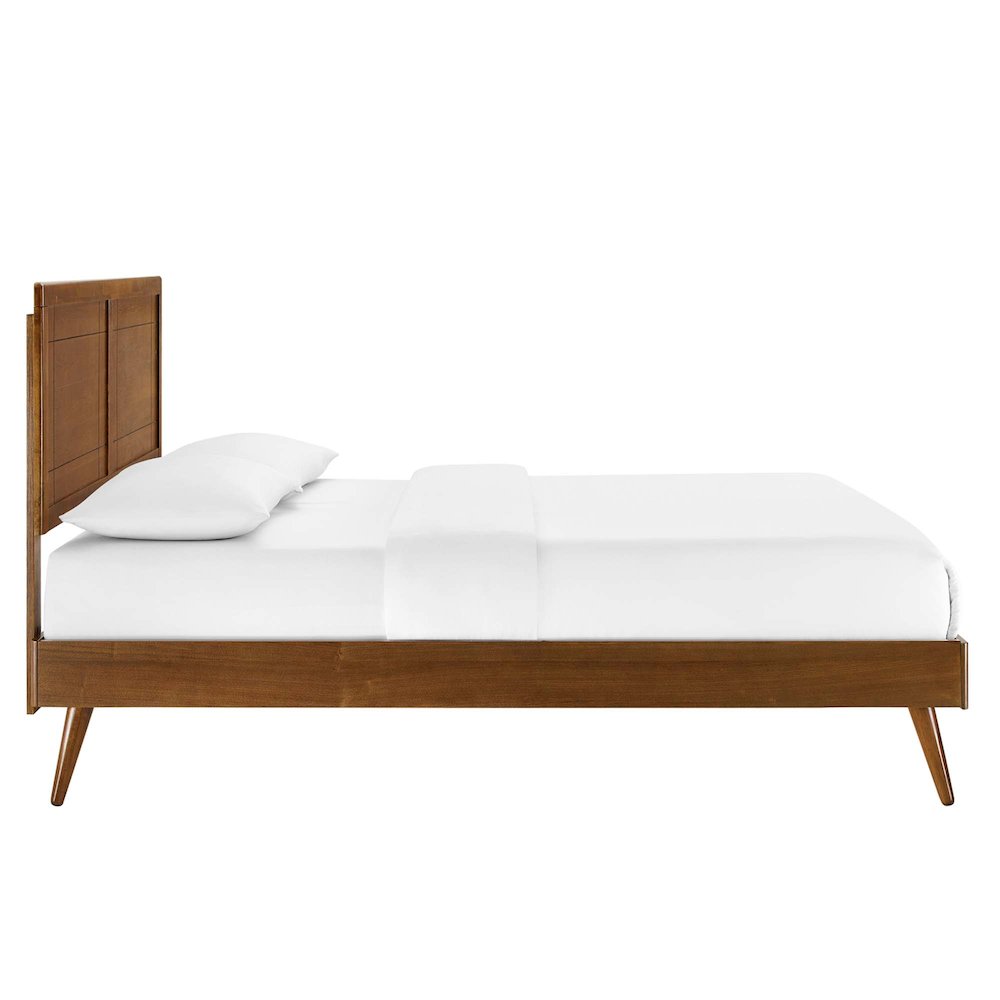 Marlee Wood Full Platform Bed With Splayed Legs. Picture 5