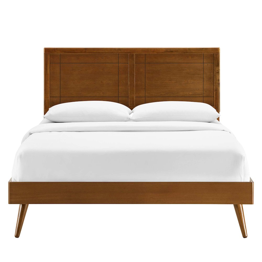 Marlee Wood Full Platform Bed With Splayed Legs. Picture 6