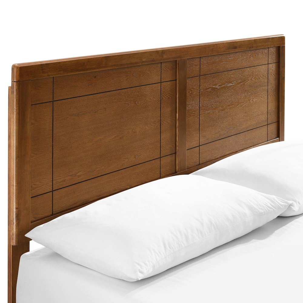 Marlee Wood Full Platform Bed With Splayed Legs. Picture 7