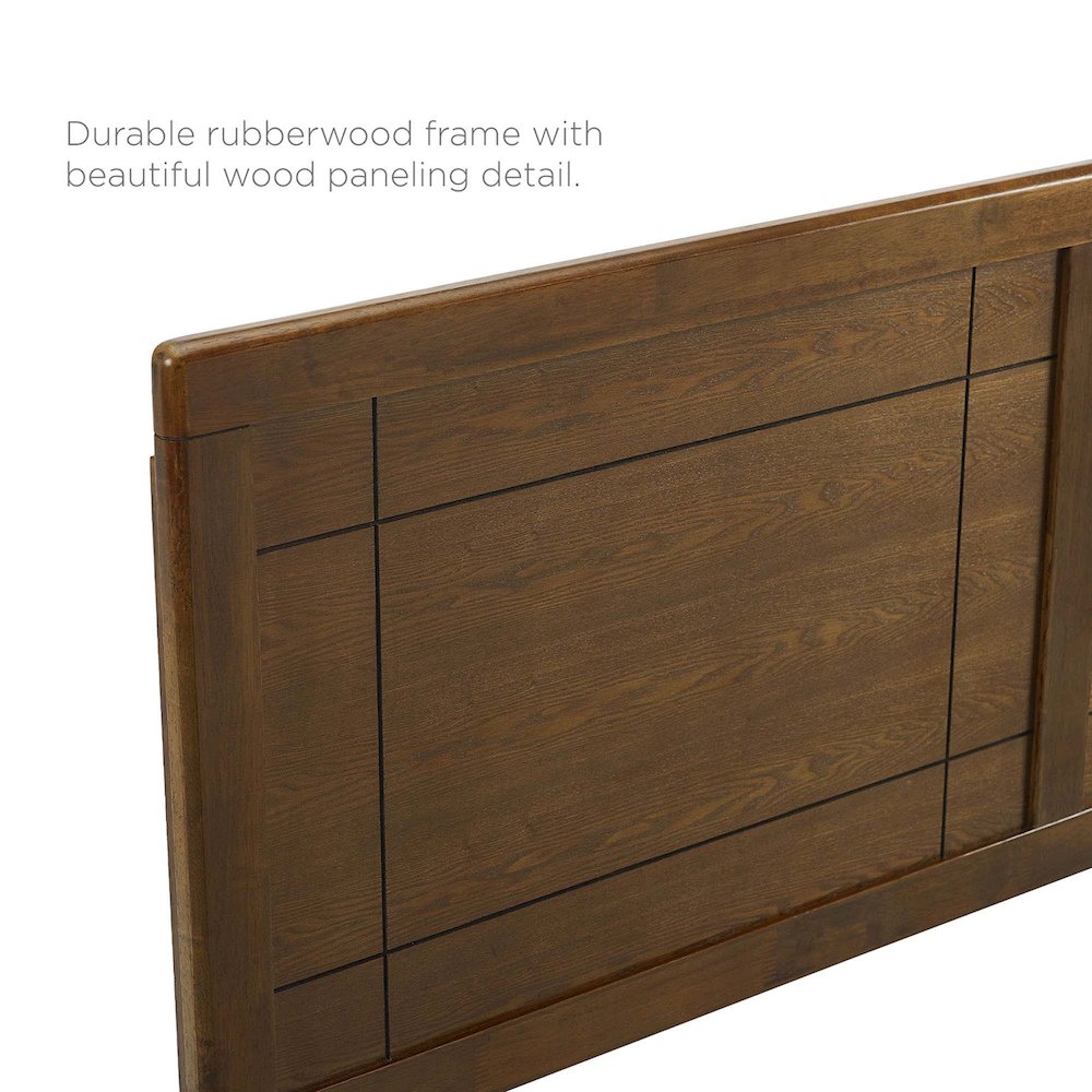 Marlee Wood Full Platform Bed With Splayed Legs. Picture 2