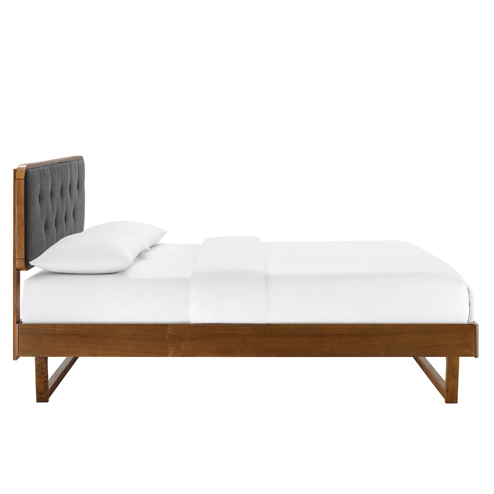 Bridgette Wood Twin Platform Bed With Angular Frame. Picture 5