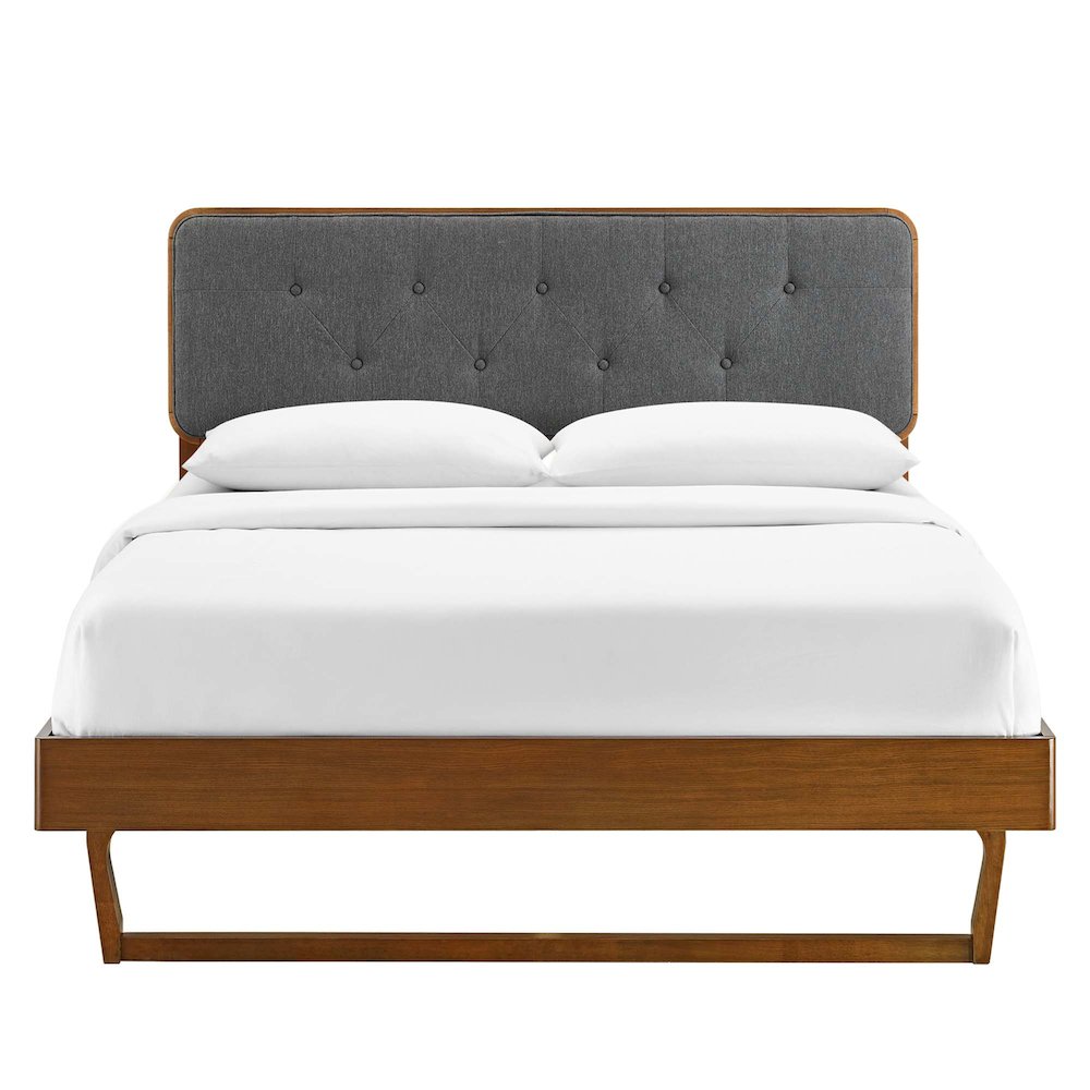 Bridgette Wood Twin Platform Bed With Angular Frame. Picture 6