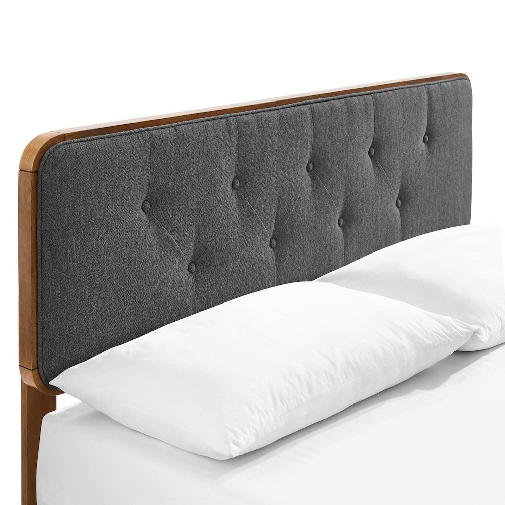 Bridgette Wood Twin Platform Bed With Angular Frame. Picture 7