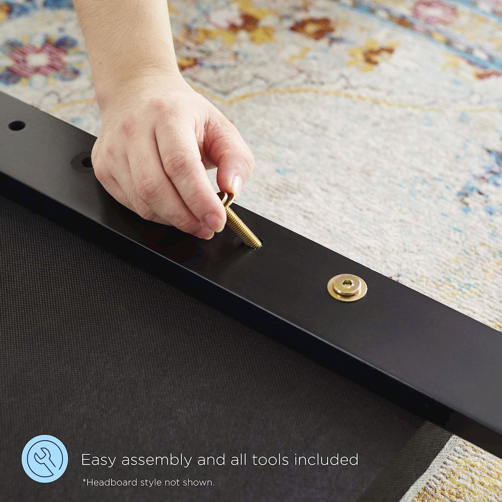 Bridgette Wood Full Platform Bed With Splayed Legs. Picture 10