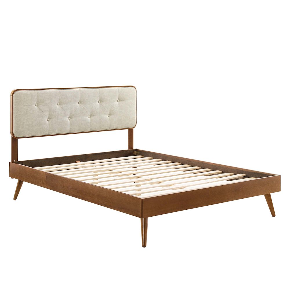 Bridgette Wood Twin Platform Bed With Splayed Legs. Picture 2