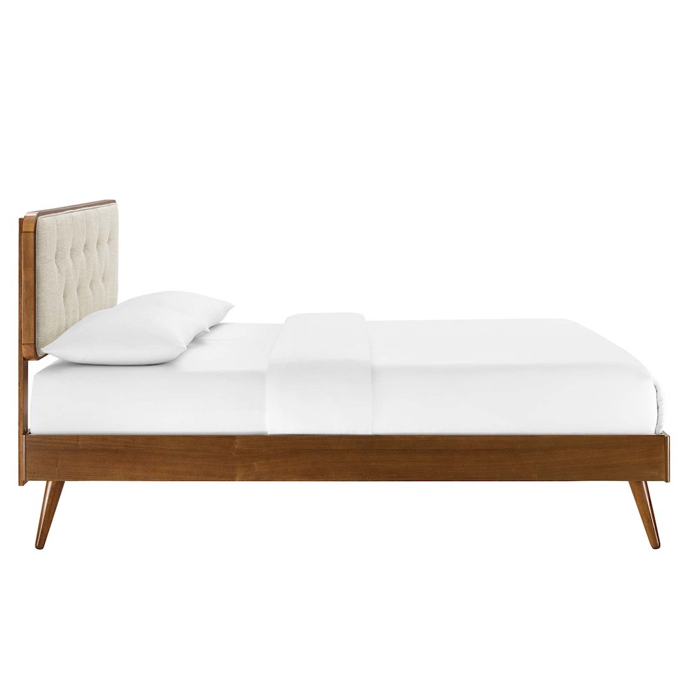 Bridgette Wood Twin Platform Bed With Splayed Legs. Picture 5