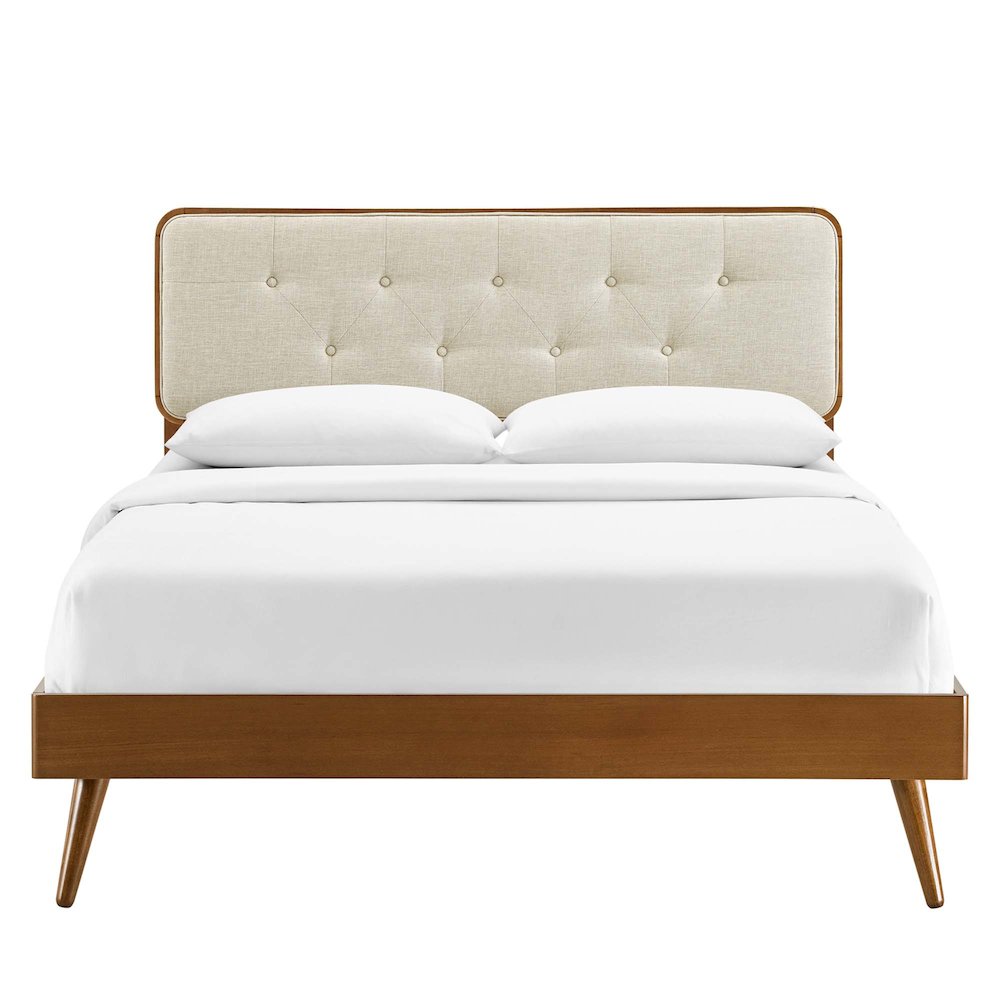 Bridgette Wood Twin Platform Bed With Splayed Legs. Picture 7