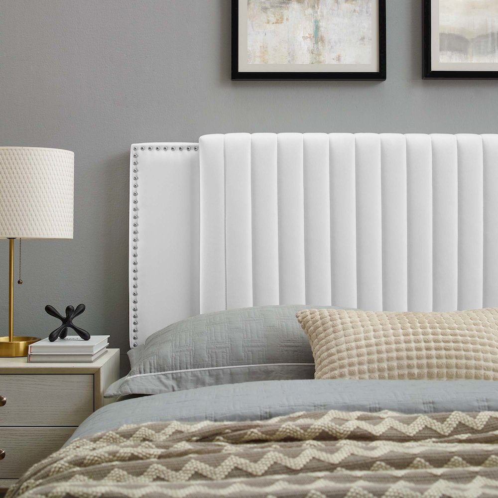 Felicity Channel Tufted Performance Velvet Full/Queen Headboard. Picture 7