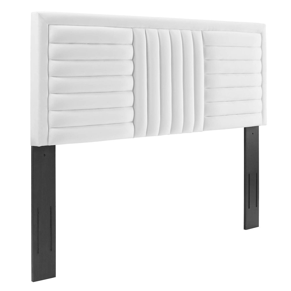 Believe Channel Tufted Performance Velvet Full/Queen Headboard. Picture 1