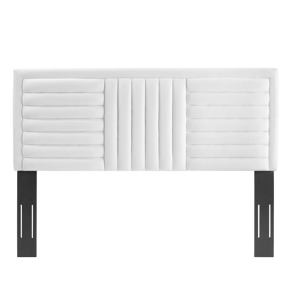 Believe Channel Tufted Performance Velvet Full/Queen Headboard. Picture 3