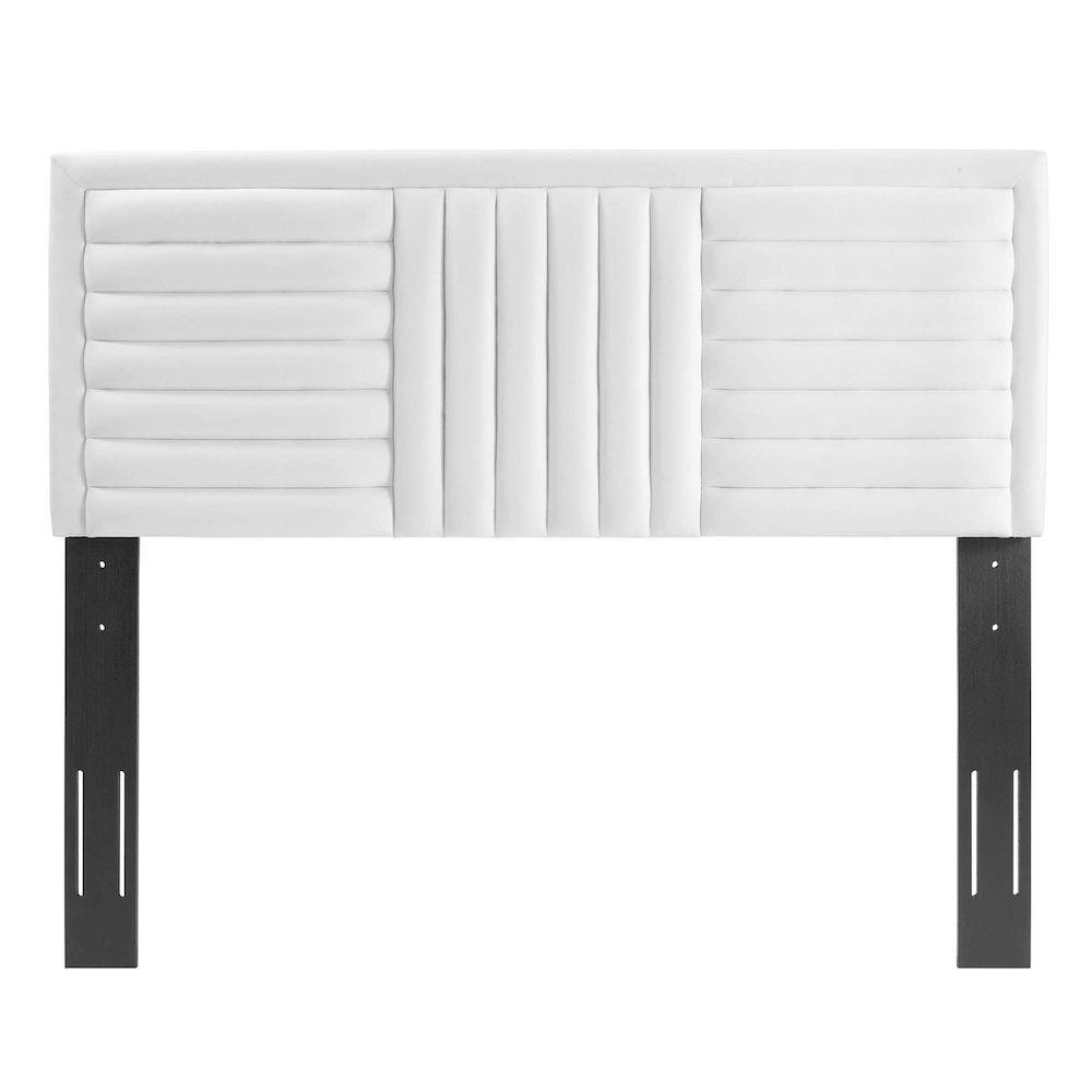 Believe Channel Tufted Performance Velvet Full/Queen Headboard. Picture 4