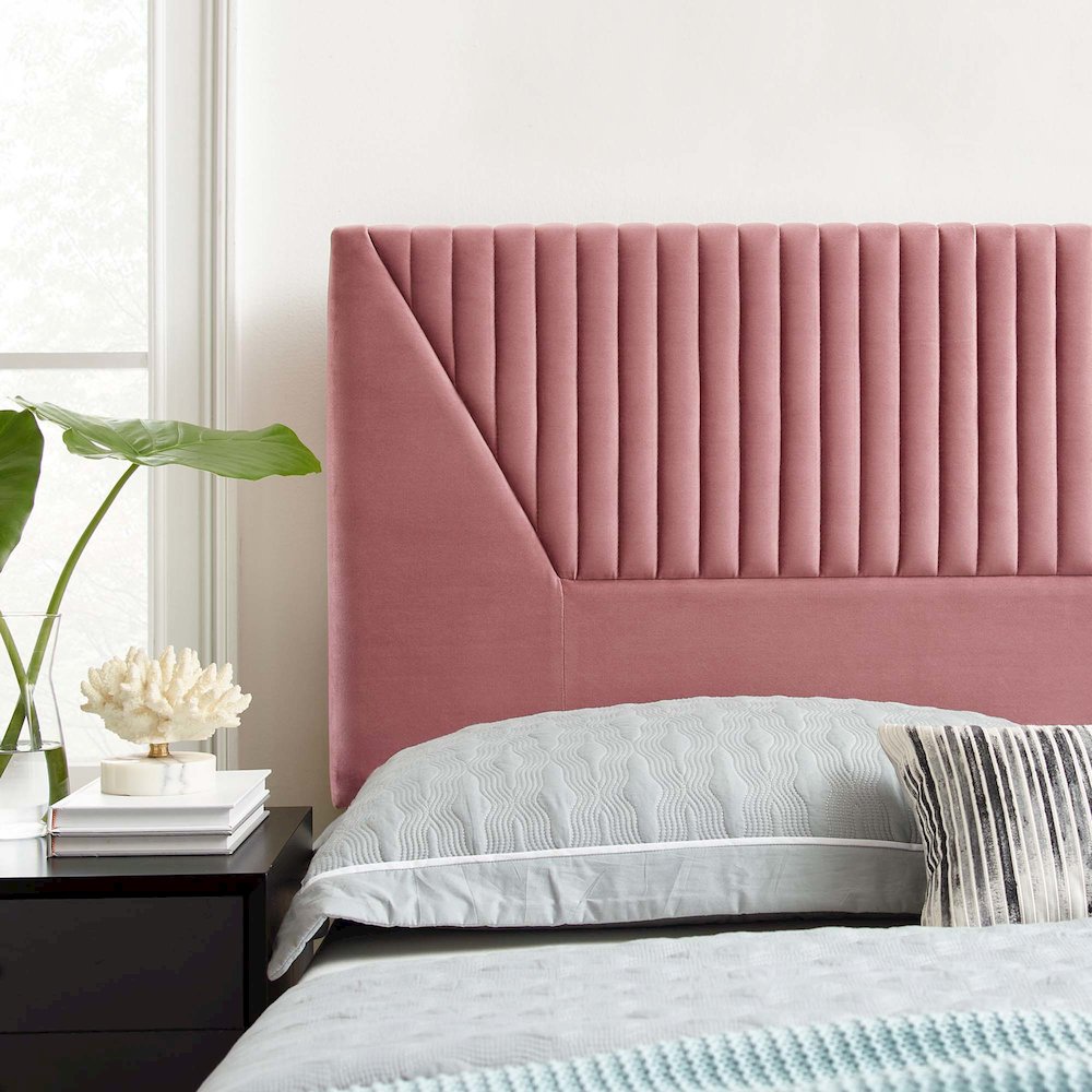 Patience Channel Tufted Performance Velvet King/California King Headboard. Picture 7