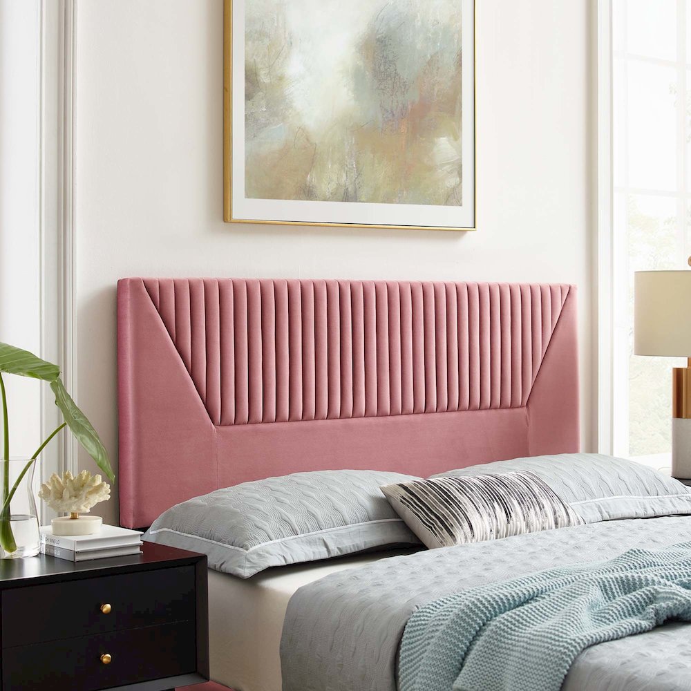 Patience Channel Tufted Performance Velvet King/California King Headboard. Picture 6