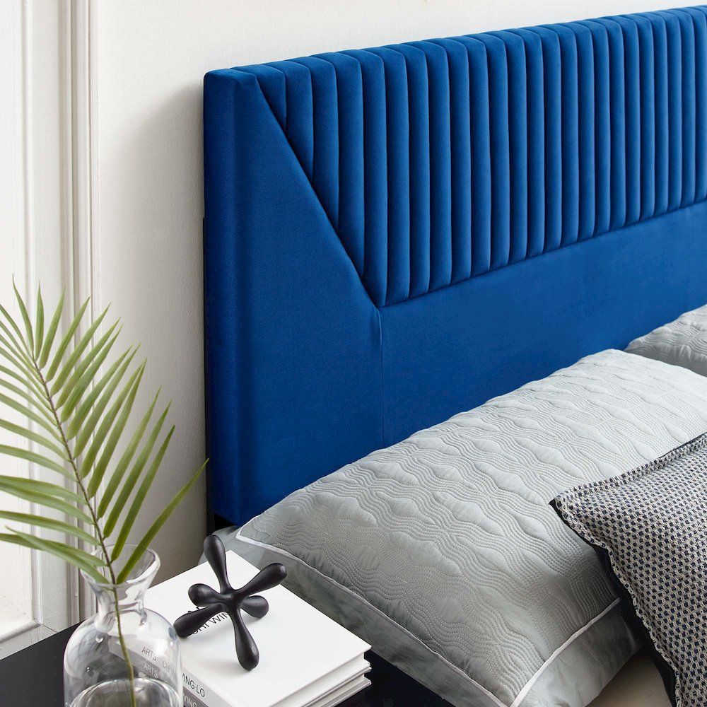 Patience Channel Tufted Performance Velvet King/California King Headboard. Picture 7