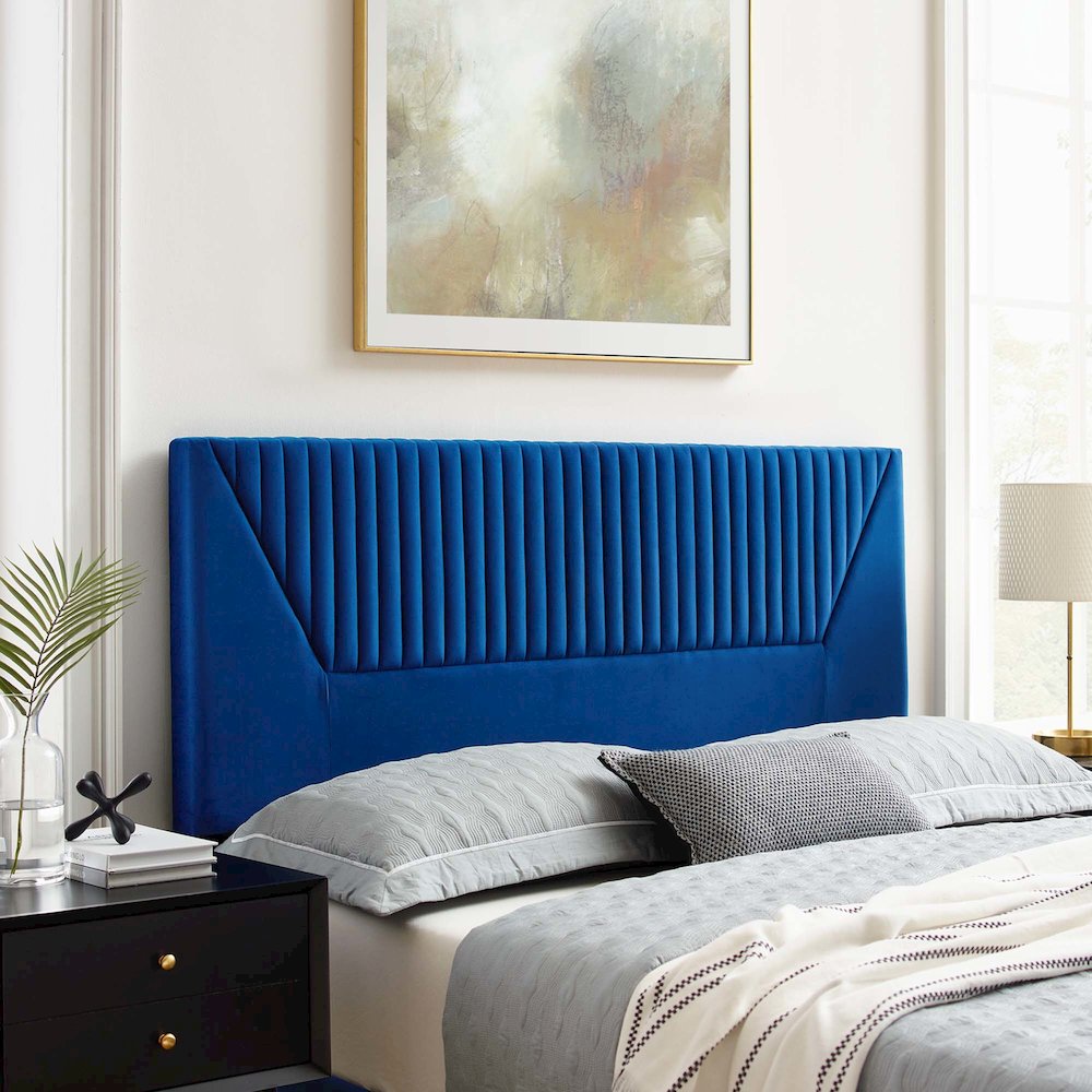 Patience Channel Tufted Performance Velvet King/California King Headboard. Picture 6