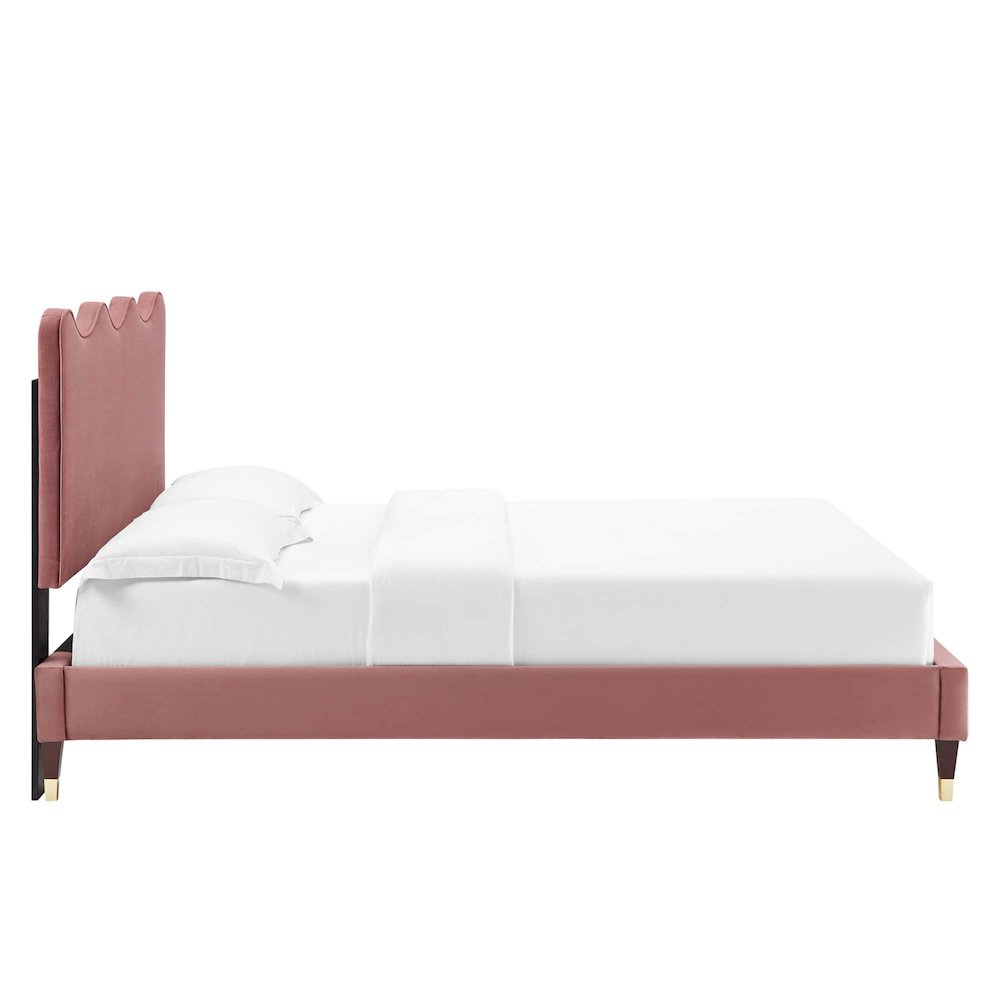 Current Performance Velvet Twin Platform Bed. Picture 4