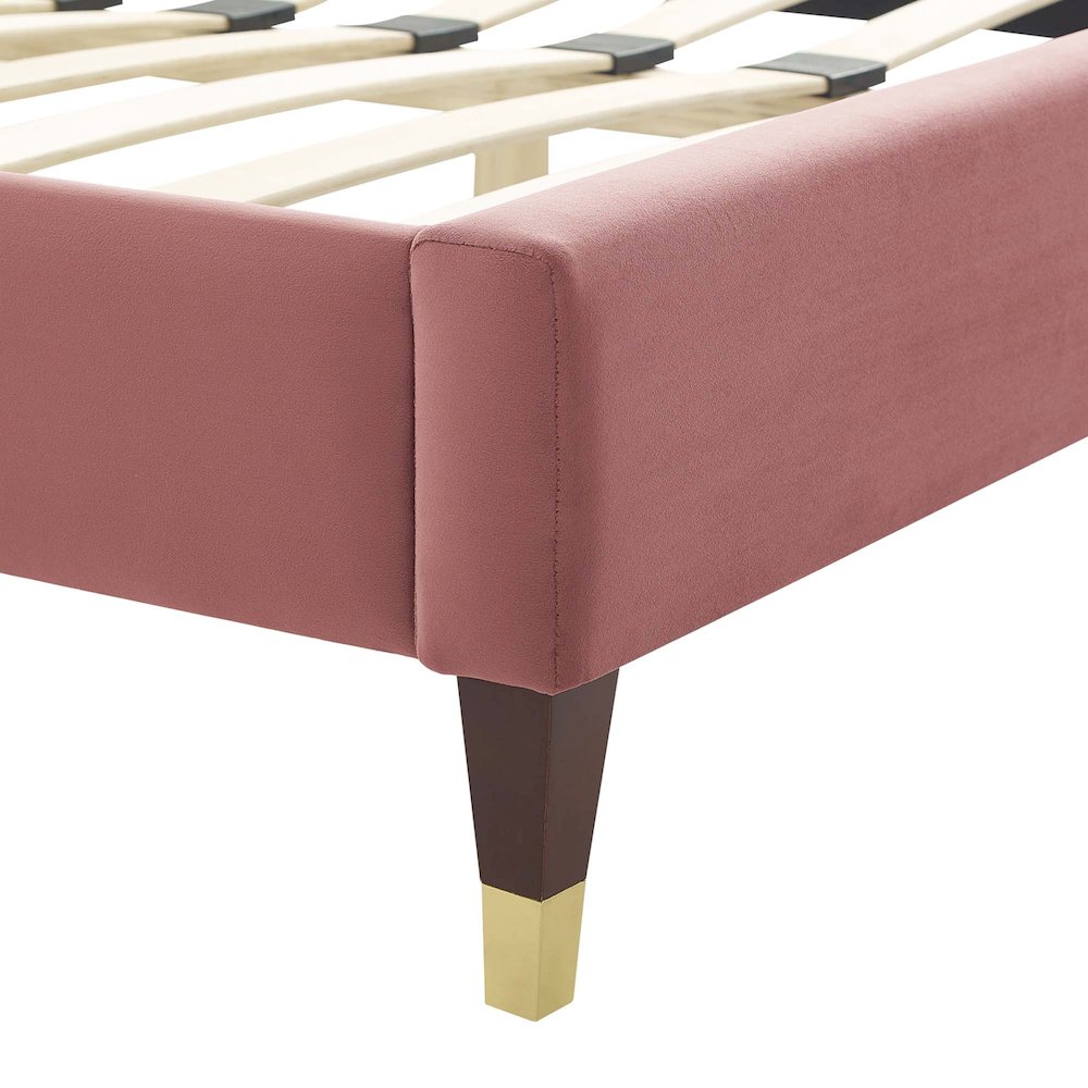 Current Performance Velvet Twin Platform Bed. Picture 6