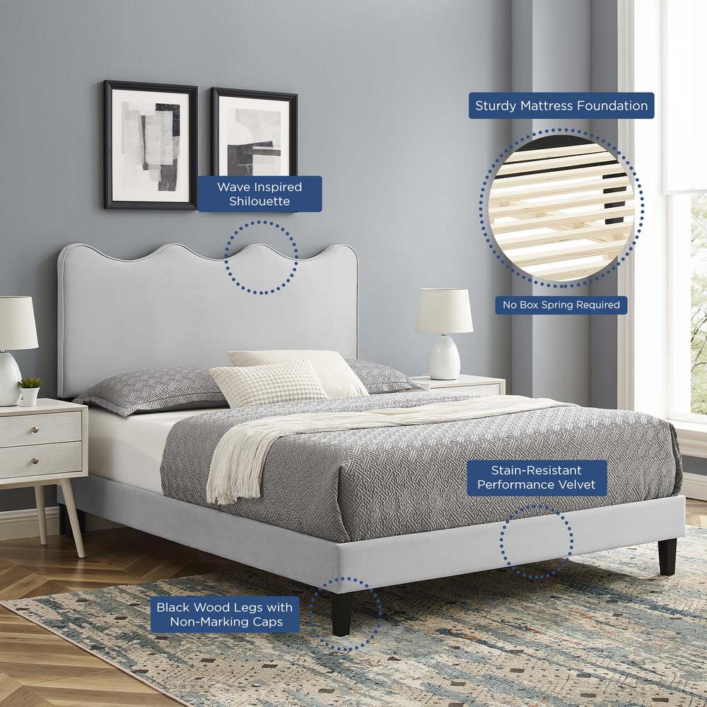 Current Performance Velvet King Platform Bed. Picture 10