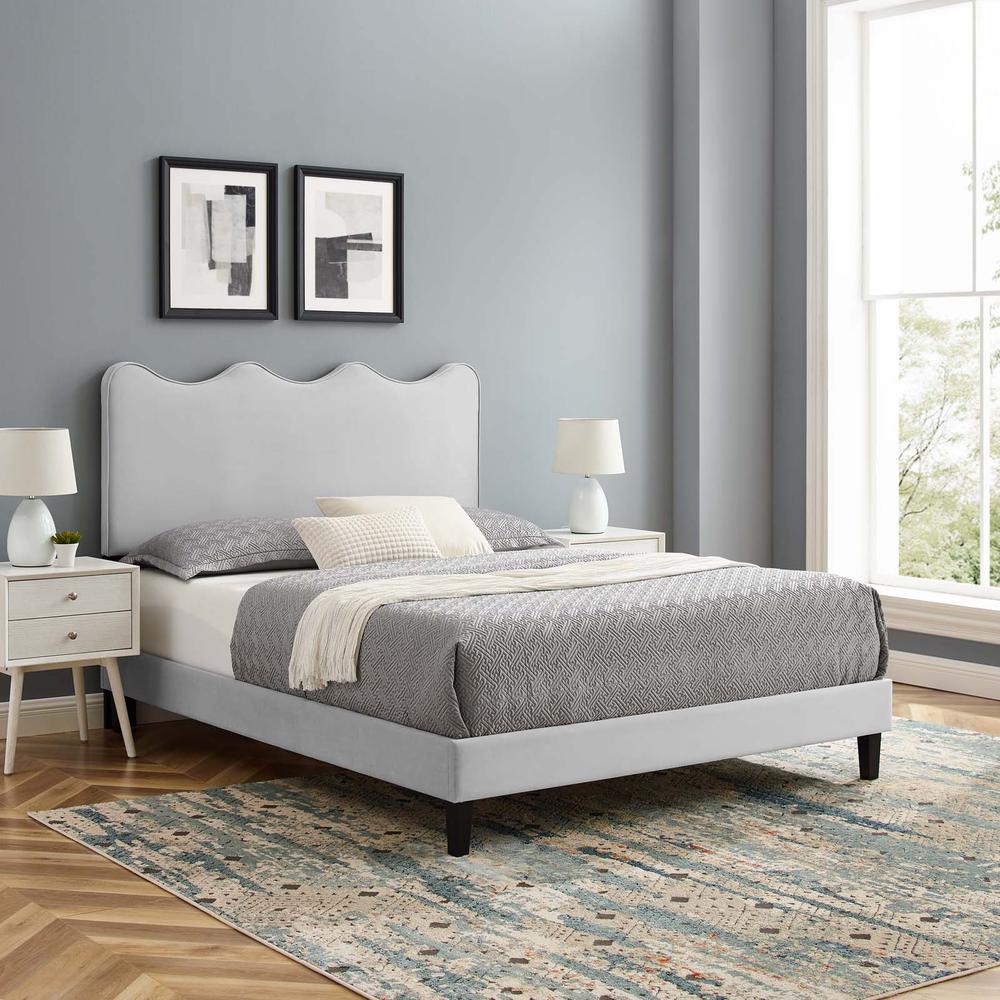 Current Performance Velvet King Platform Bed. Picture 11