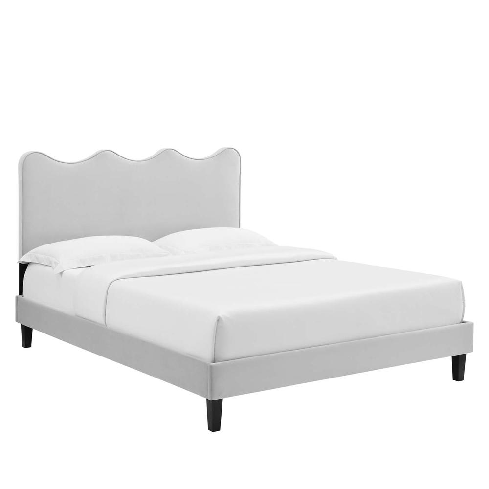 Current Performance Velvet King Platform Bed. Picture 1