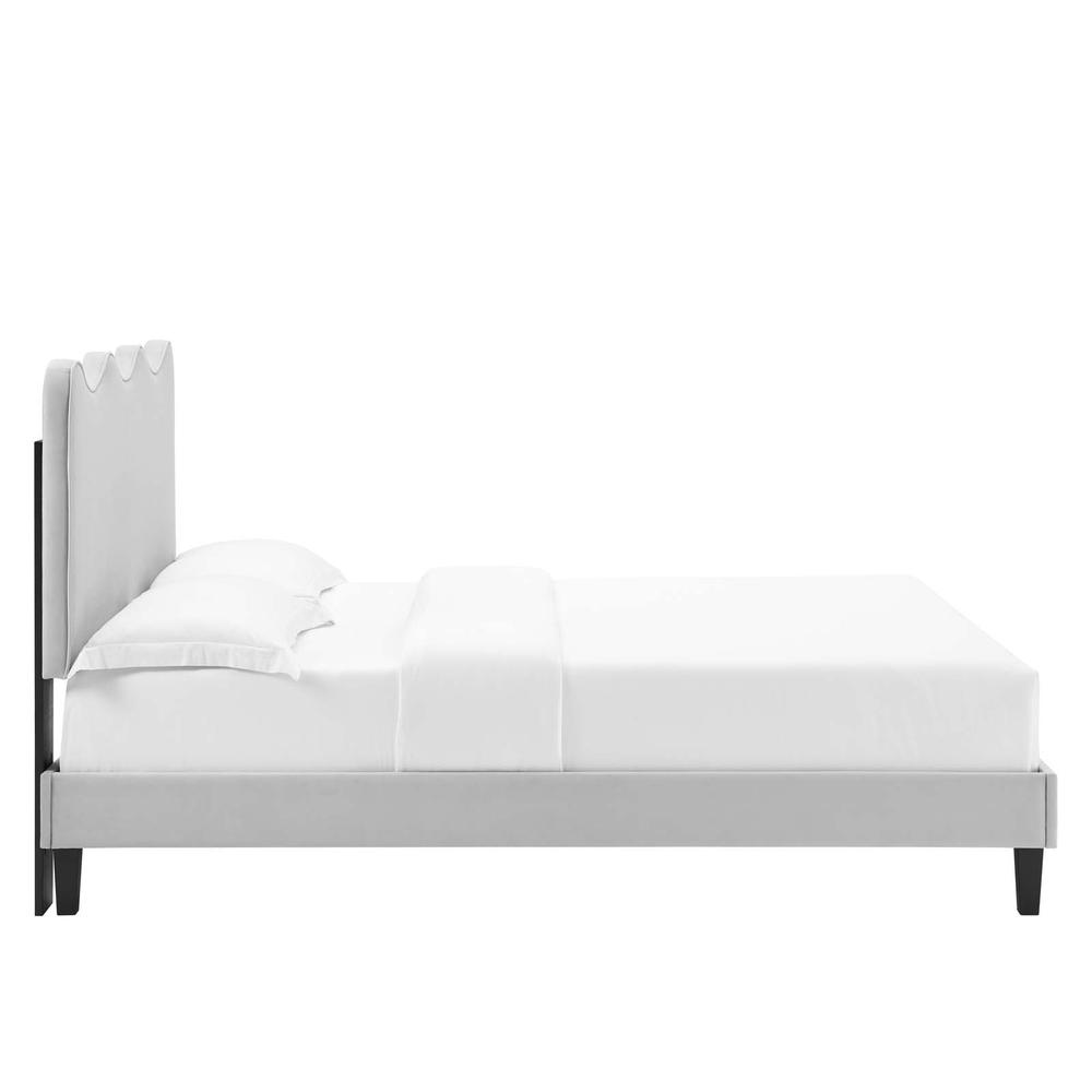 Current Performance Velvet King Platform Bed. Picture 2