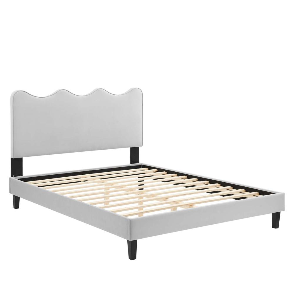 Current Performance Velvet King Platform Bed. Picture 3
