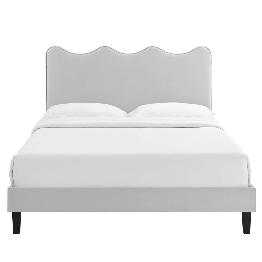 Current Performance Velvet King Platform Bed. Picture 5