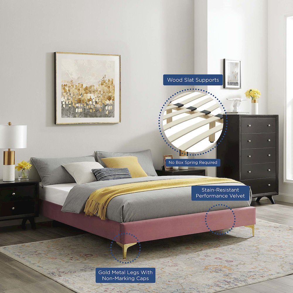 Aviana Performance Velvet King Bed. Picture 9
