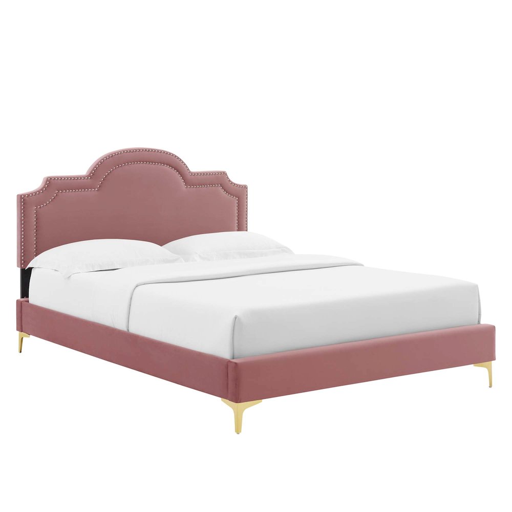 Aviana Performance Velvet King Bed. Picture 1