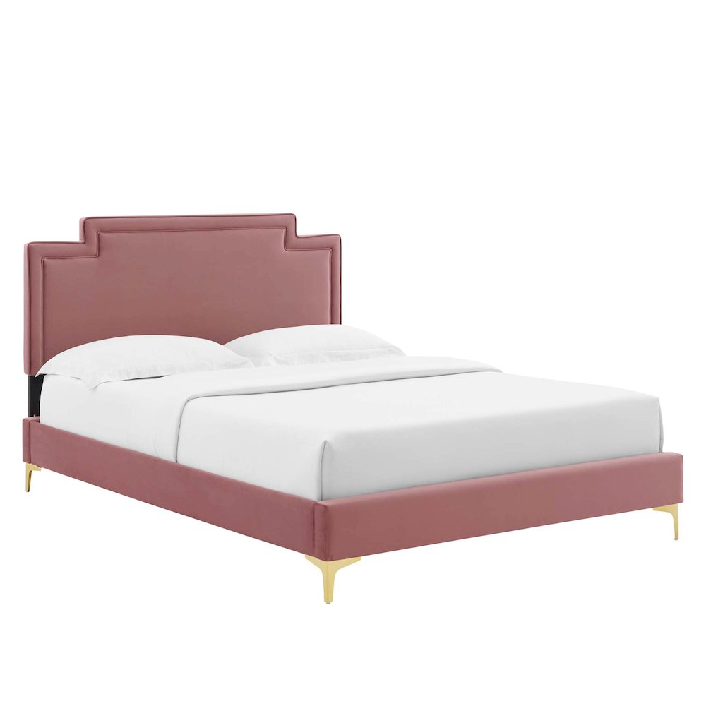 Liva Performance Velvet King Bed. Picture 1