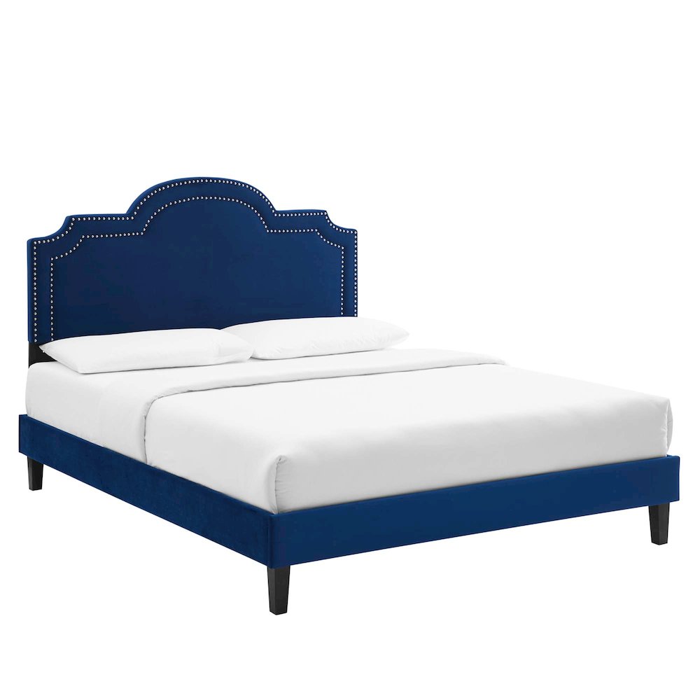 Aviana Performance Velvet King Bed. Picture 1