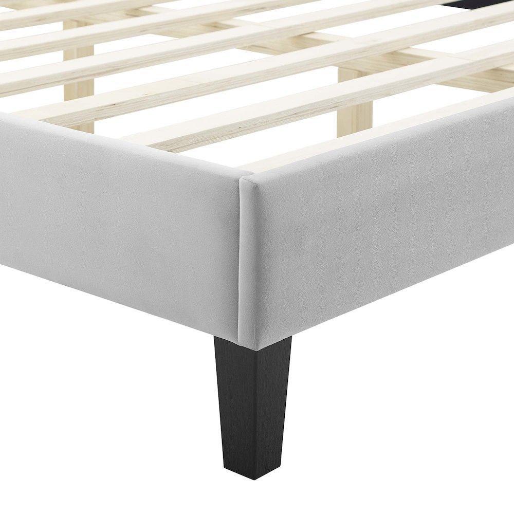 Sienna Performance Velvet Full Platform Bed. Picture 5