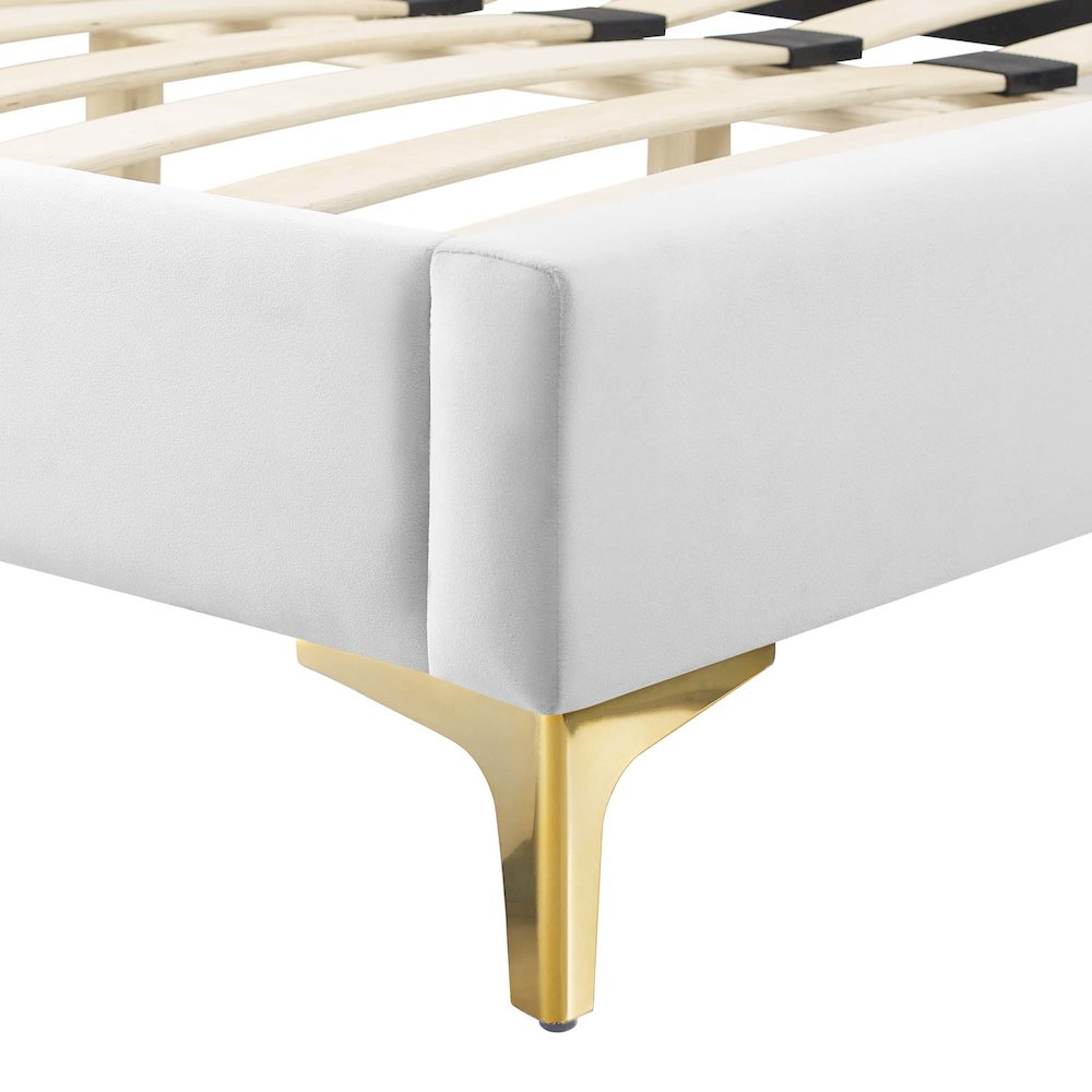 Sienna Performance Velvet King Platform Bed. Picture 5