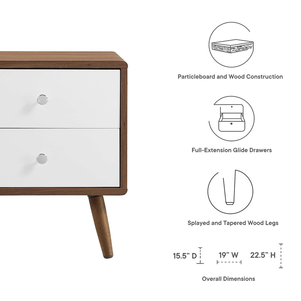 Transmit 2-Drawer Nightstand. Picture 2