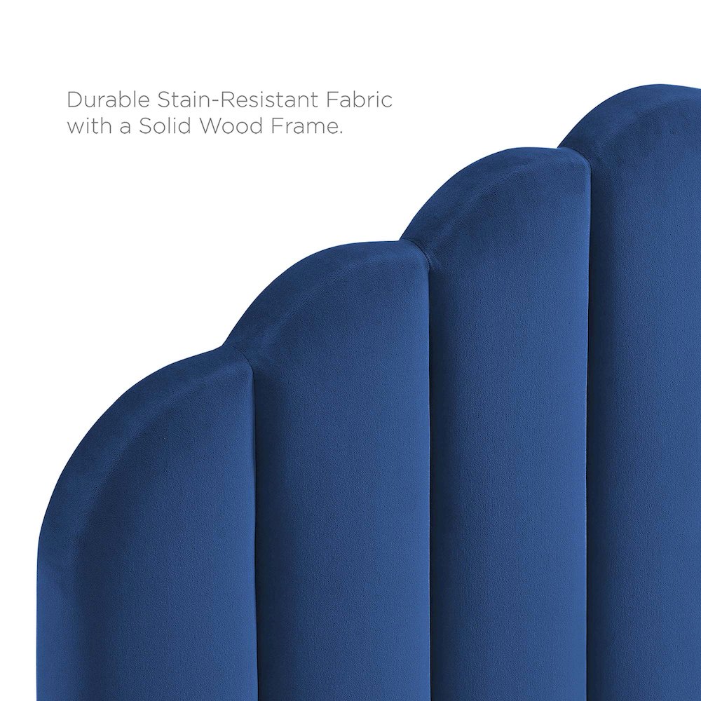 Daisy Performance Velvet Full Platform Bed. Picture 2