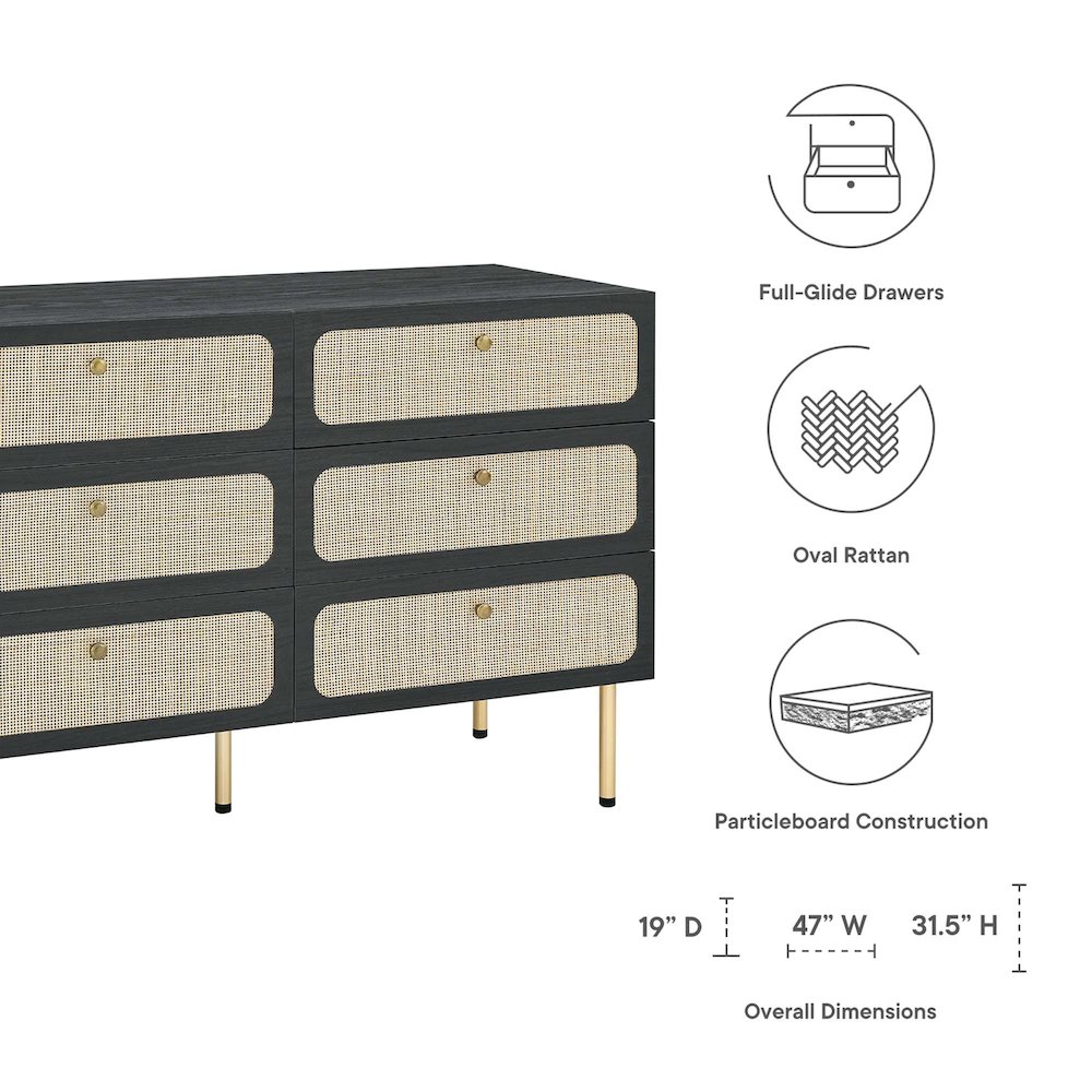 Chaucer 6-Drawer Compact Dresser. Picture 2