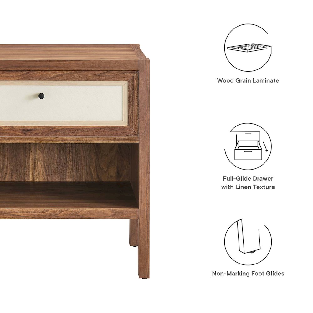 Capri Wood Grain Nightstand. Picture 2