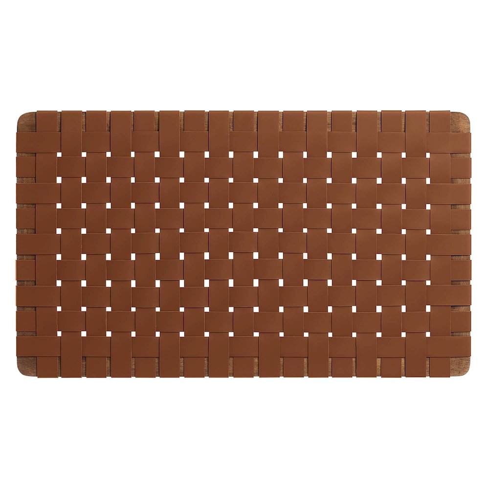 Sparta Weave Wall-Mount Vegan Leather Twin Headboard. Picture 4