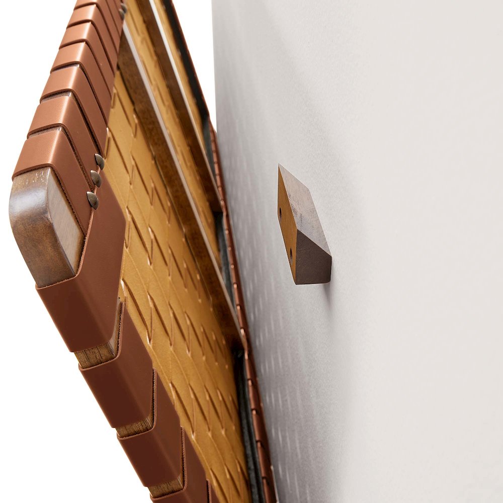 Sparta Weave Wall-Mount Vegan Leather Twin Headboard. Picture 5