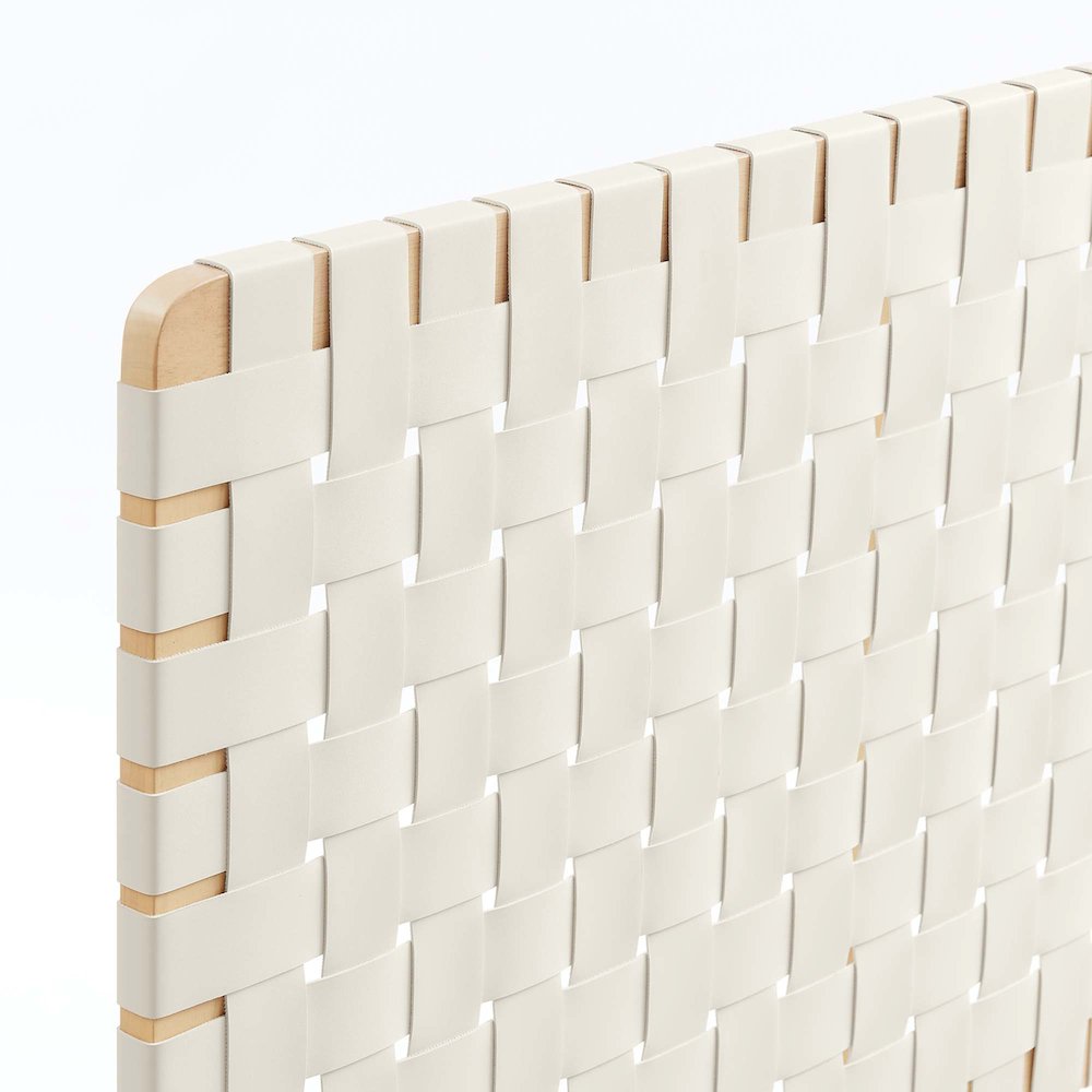 Sparta Weave Vegan Leather Twin Headboard. Picture 6