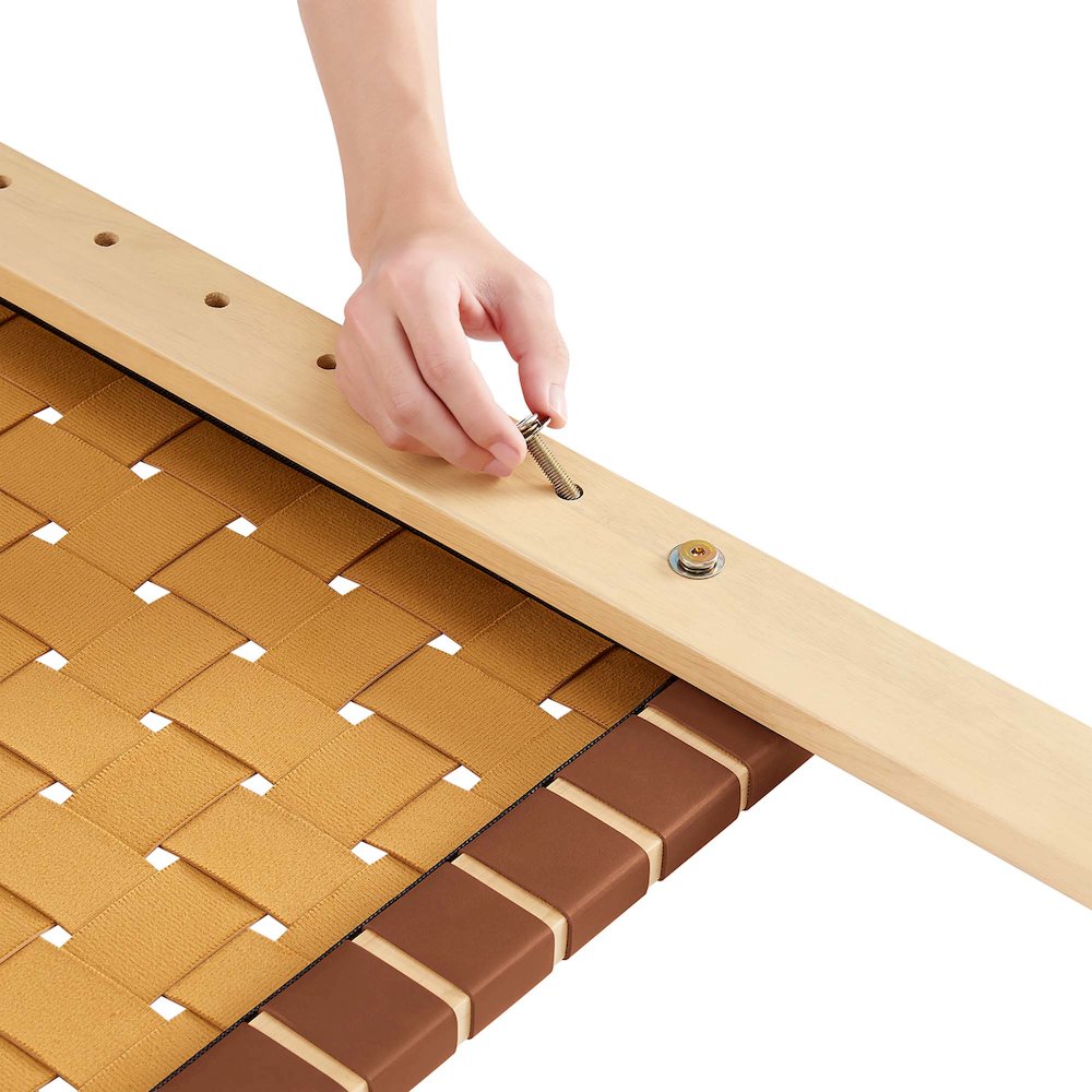 Sparta Weave Vegan Leather Twin Headboard. Picture 7