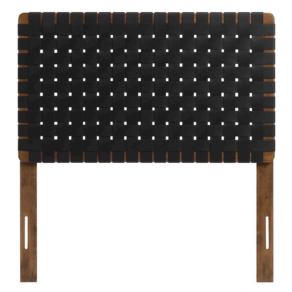 Sparta Weave Vegan Leather Twin Headboard. Picture 4