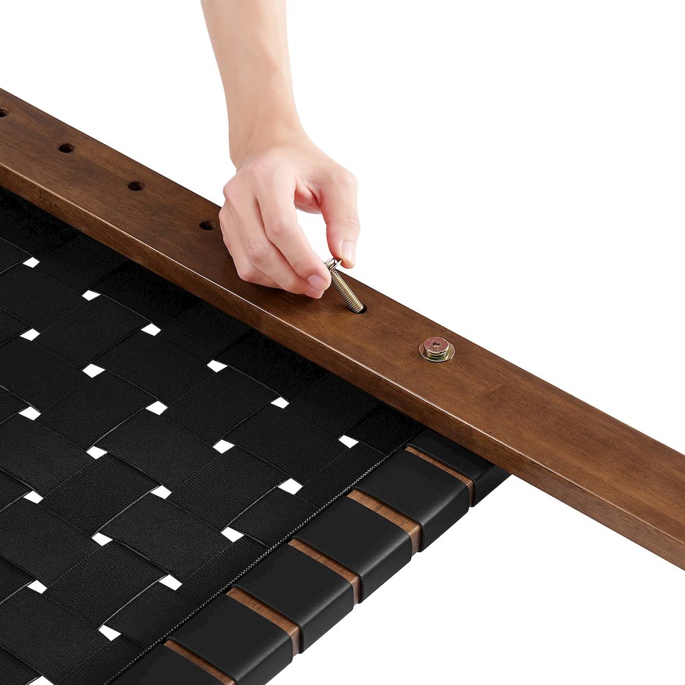 Sparta Weave Vegan Leather Twin Headboard. Picture 7