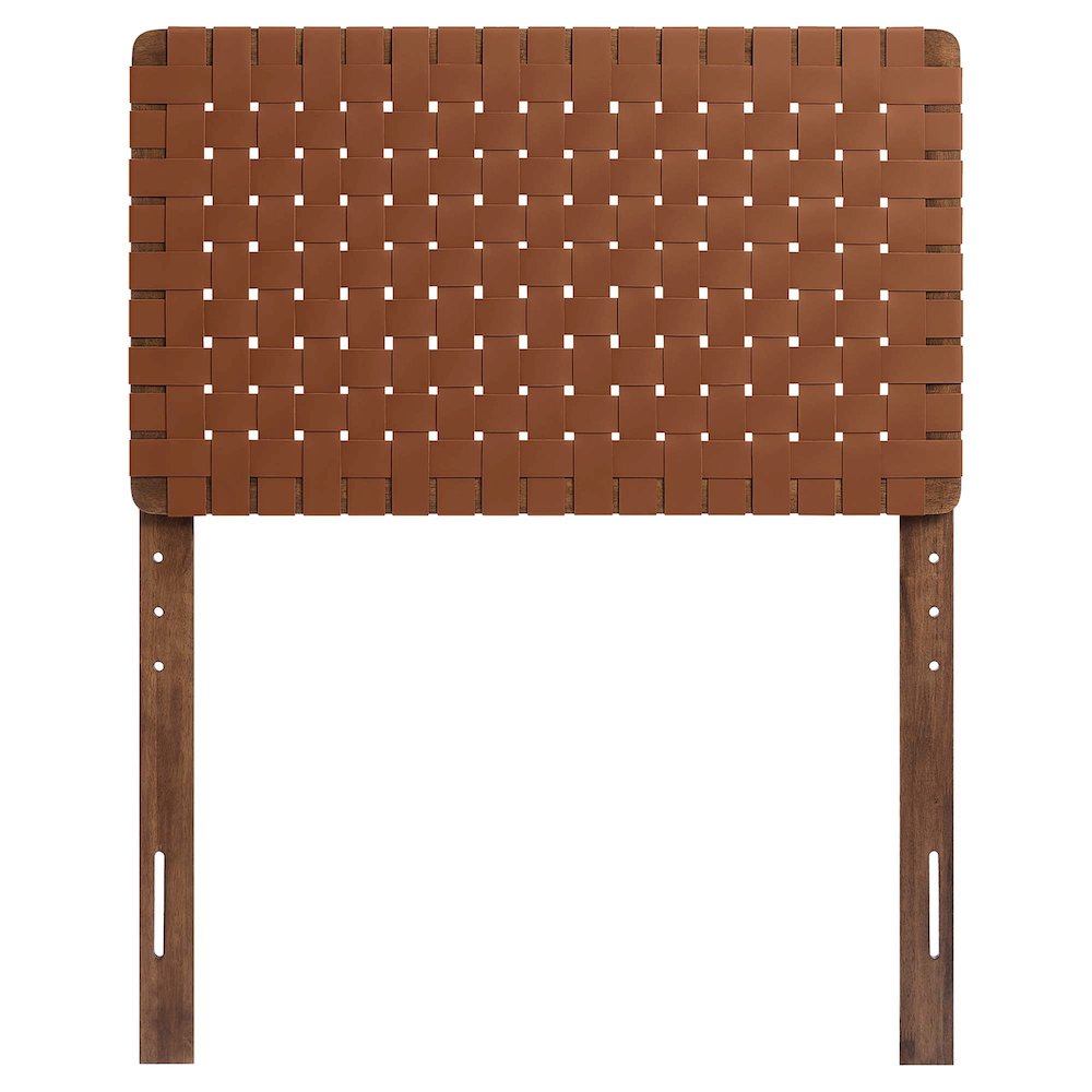 Sparta Weave Vegan Leather Twin Headboard. Picture 5